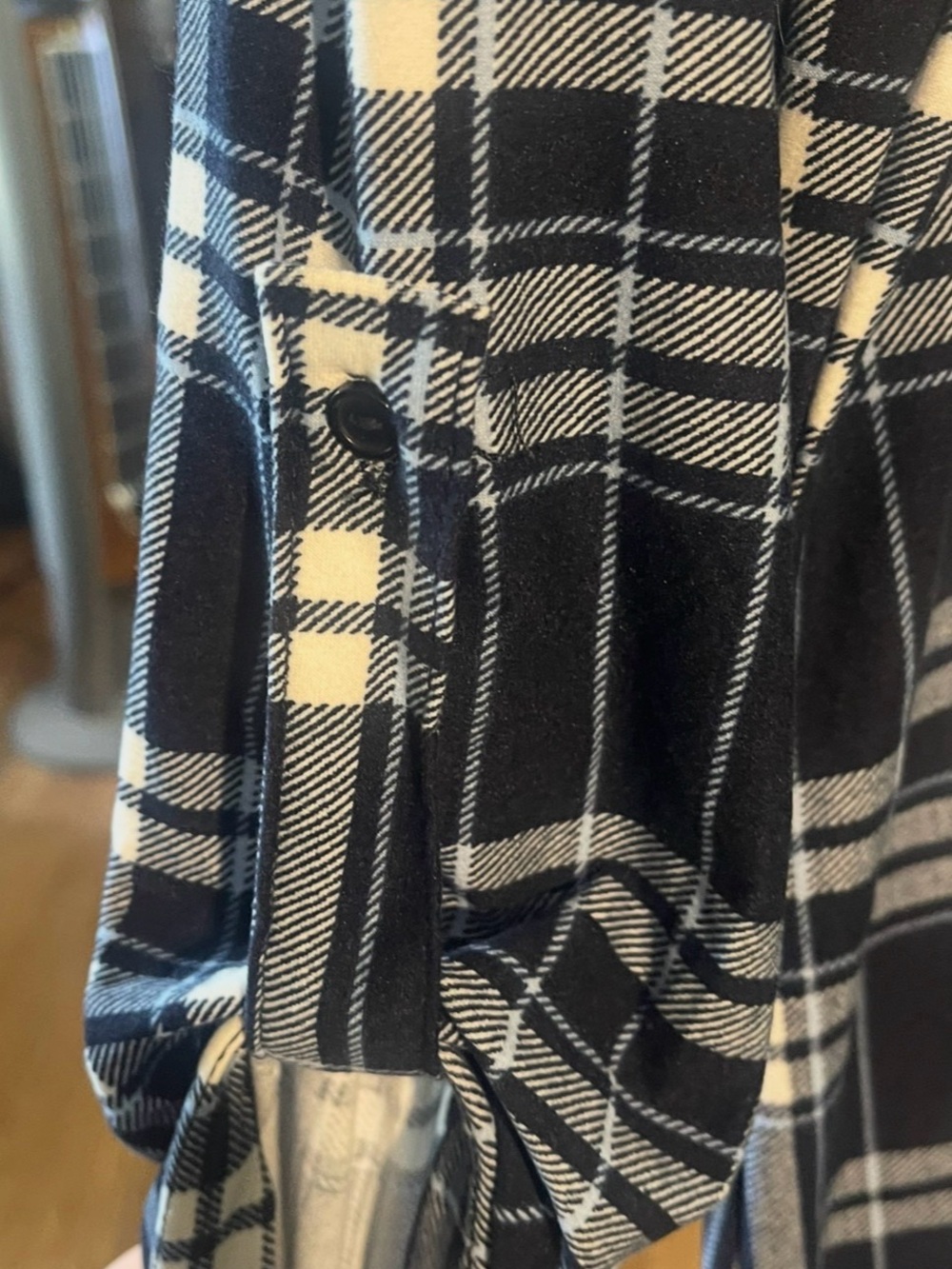 Rue21 Plaid Shirt Dress with Roll-Up Sleeves  Size L